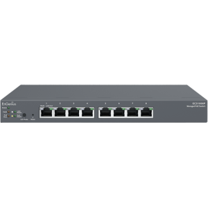 ECS1008P Cloud Managed 8-Port Gigabit 55W PoE+ Switch