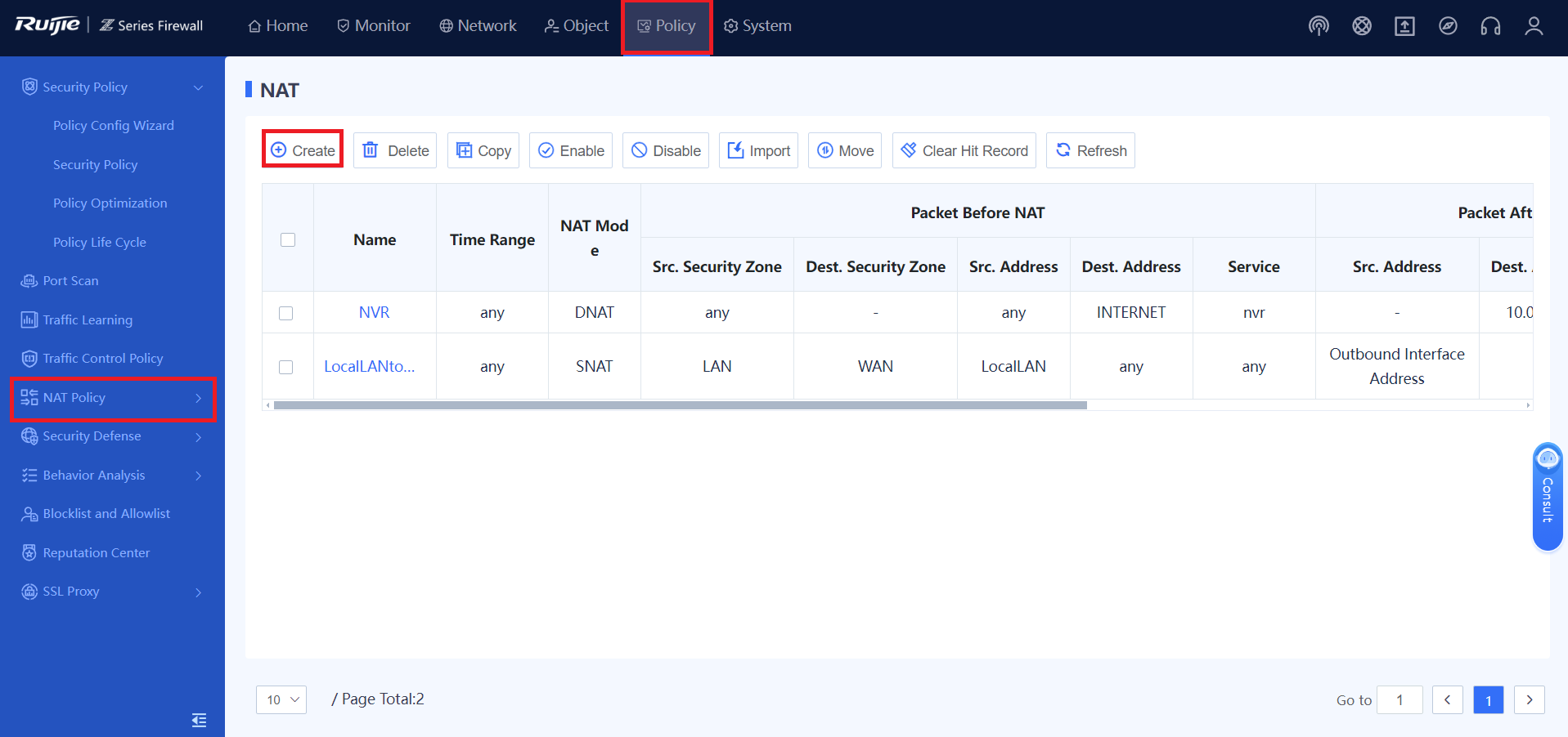 Ruijie Firewall Port Forwarding