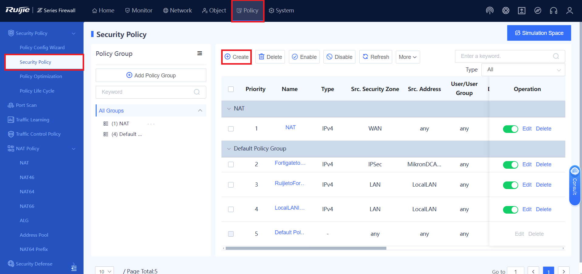 Ruijie Firewall Port Forwarding