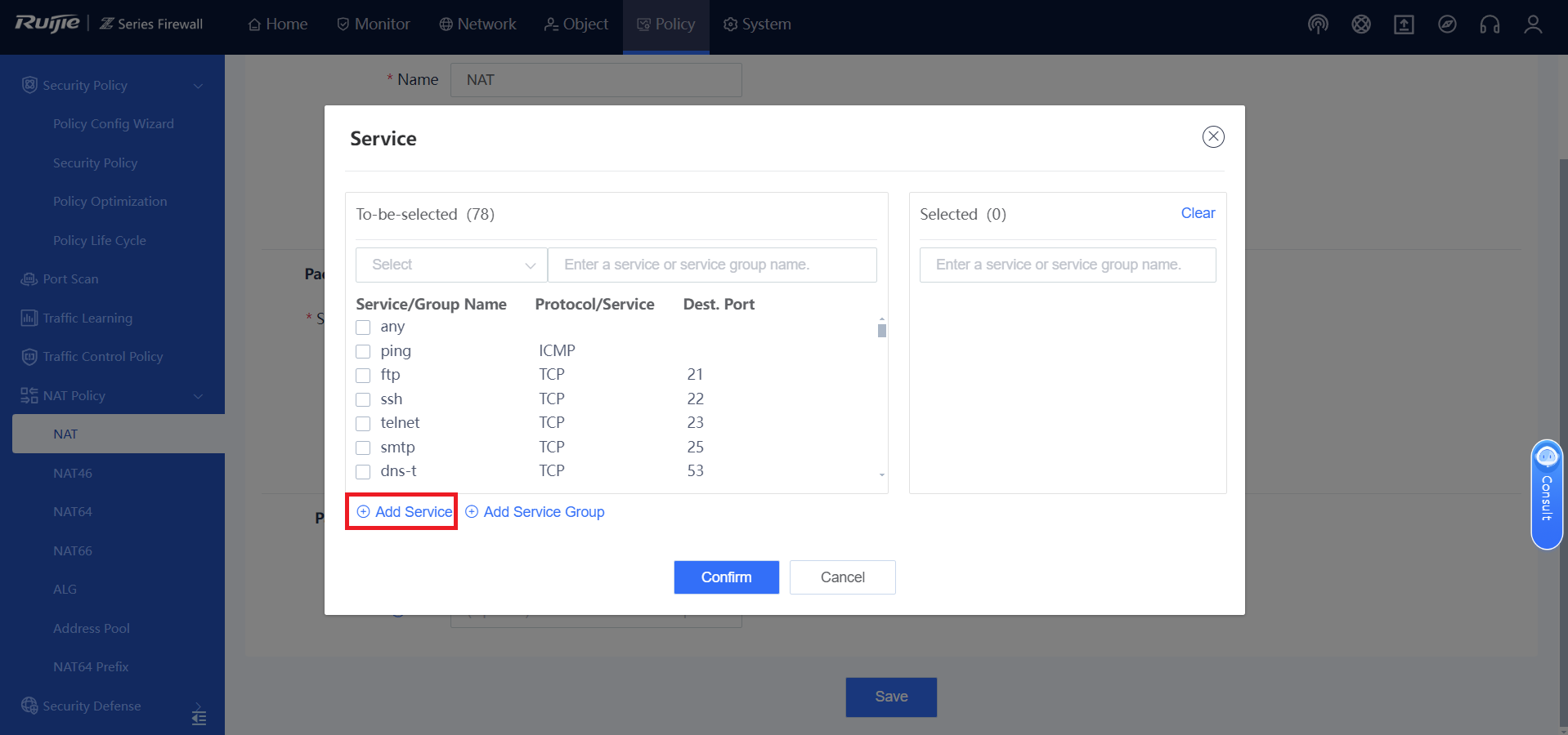 Ruijie Firewall Port Forwarding